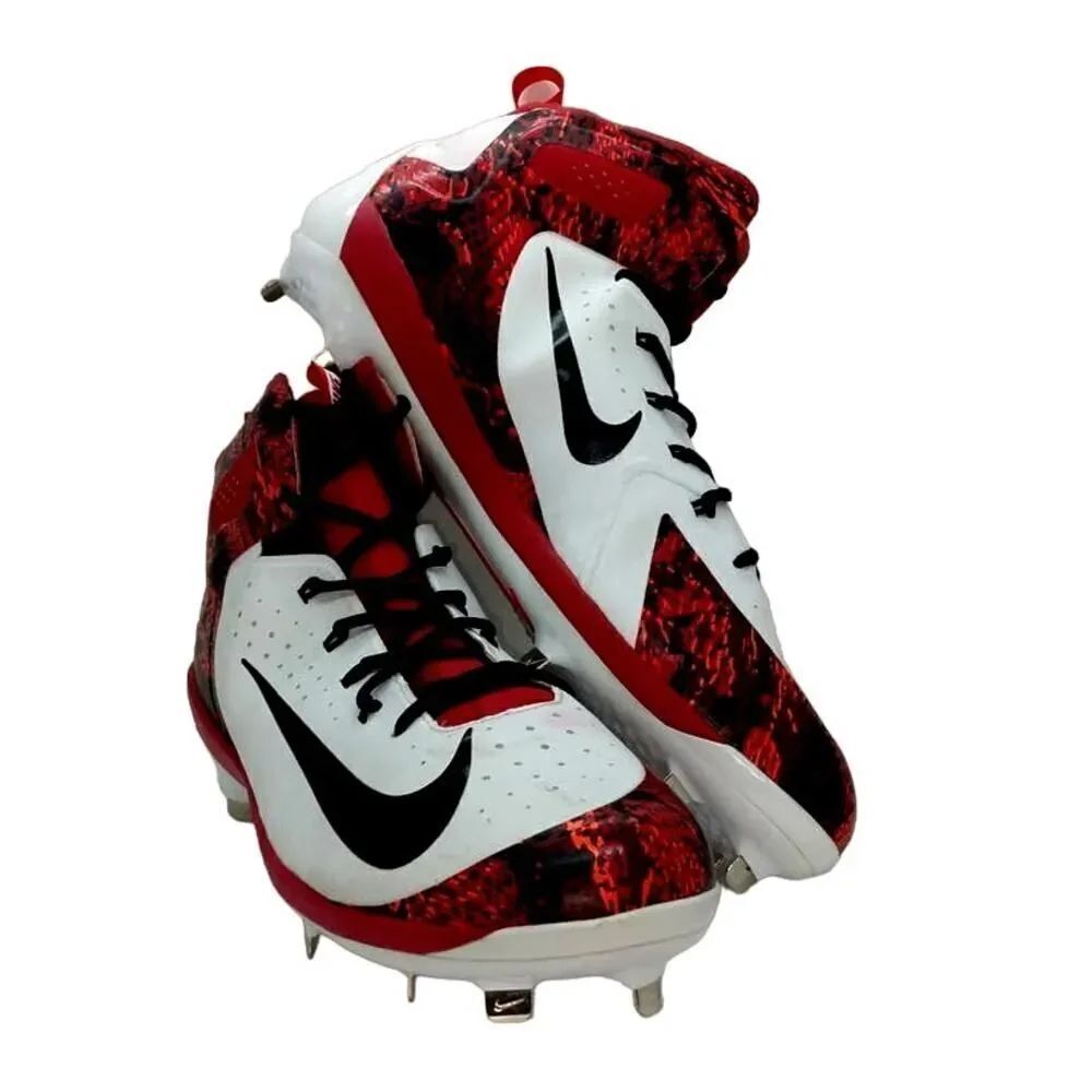 Nike Alpha Huarache Mens NEW Elite Red w/Black & White Baseball Cleats - sz. 16